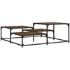 vidaXL Table basse chêne marron 107x107x40 cm bois d'ingénierie