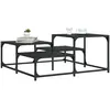 vidaXL Table basse noir 87,5x87,5x40 cm bois d'ingénierie
