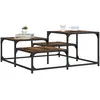 vidaXL Table basse chêne fumé 87,5x87,5x40cm bois d'ingénierie