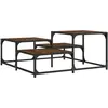 vidaXL Table basse chêne marron 87,5x87,5x40 cm bois d'ingénierie