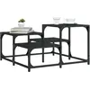 vidaXL Table basse noir 68x68x40 cm bois d'ingénierie