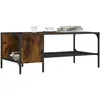 vidaXL Table basse avec support chêne fumé 100x51x40cm bois ingénierie