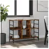 vidaXL Buffet chêne fumé 102x32x73,5 cm bois d'ingénierie