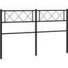 vidaXL Tête de lit métal noir 120 cm