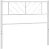 vidaXL Tête de lit métal blanc 90 cm