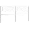 vidaXL Tête de lit métal blanc 180 cm