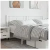 vidaXL Tête de lit métal blanc 200 cm