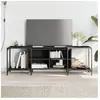 vidaXL Meuble TV noir 153x37x50 cm bois d'ingénierie