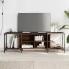 vidaXL Meuble TV chêne marron 153x37x50 cm bois d'ingénierie