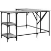 vidaXL Bureau sonoma gris 139x139x75 cm bois d'ingénierie