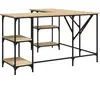 vidaXL Bureau chêne sonoma 139x139x75 cm bois d'ingénierie