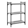 vidaXL Bibliothèque 3 niveaux sonoma gris 60x30x86cm bois d'ingénierie