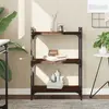 vidaXL Bibliothèque 3 niveaux chêne brun 60x30x86 cm bois d'ingénierie