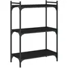 vidaXL Bibliothèque à 3 niveaux noir 60x30x86 cm bois d'ingénierie