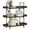 vidaXL Bibliothèque à 3 niveaux chêne marron 100x33x108,5 cm