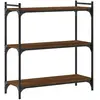 vidaXL Bibliothèque 3 niveaux chêne brun 80x30x86 cm bois d'ingénierie