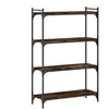 vidaXL Bibliothèque 4 niveaux chêne fumé 80x30x120cm bois d'ingénierie
