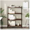 vidaXL Bibliothèque 4 niveaux chêne marron 80x30x120cm bois ingénierie
