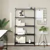 vidaXL Bibliothèque 5 niveaux noir 80x30x154 cm bois d'ingénierie