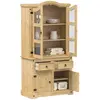 vidaXL Vitrine en verre Corona 100x48,5x179 cm bois massif de pin