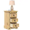 vidaXL Table de chevet Corona 35x32,5x58 cm bois de pin massif