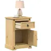 vidaXL Table de chevet Corona 45x35x64 cm bois de pin massif