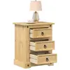 vidaXL Table de chevet Corona 53x39x66 cm bois de pin massif