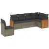vidaXL Salon de jardin 6 pcs avec coussins gris résine tressée