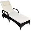 vidaXL Salon de jardin 11 pcs avec coussins beige résine tressée