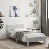 vidaXL Cadre de lit tête de lit gris béton 75x190 cm bois ingénierie