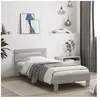 vidaXL Cadre de lit avec tête de lit sonoma gris 90x200 cm