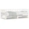 vidaXL Slaapbank uitschuifbaar massief grenenhout wit 2x(90x200) cm840389