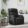vidaXL Fauteuil de massage inclinable Noir Similicuir