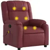 vidaXL Fauteuil de massage inclinable Rouge bordeaux Similicuir