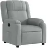 vidaXL Fauteuil inclinable Gris clair Tissu