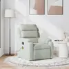 vidaXL Fauteuil de massage inclinable gris clair velours