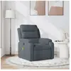 vidaXL Fauteuil de massage inclinable gris foncé velours