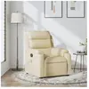 vidaXL Fauteuil de massage inclinable Crème Tissu