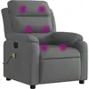vidaXL Fauteuil de massage inclinable Gris foncé Tissu