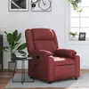 Non communiqué vidaXL Fauteuil inclinable Rouge bordeaux Similicuir