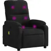 vidaXL Fauteuil inclinable de massage noir tissu microfibre