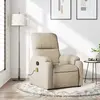 vidaXL Fauteuil inclinable de massage crème tissu microfibre