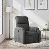 vidaXL Fauteuil inclinable gris foncé tissu microfibre
