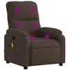 vidaXL Fauteuil inclinable de massage marron tissu microfibre