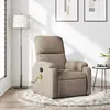 vidaXL Fauteuil inclinable de massage taupe tissu microfibre