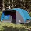 vidaXL Vidaxl Tente Familiale Avec Porche 6 Personnes Bleu Imperméable