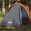 Vidaxl tente de camping à dôme 2 personnes gris et orange imperméable