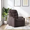 vidaXL Vidaxl Fauteuil Inclinable Marron Foncé Tissu
