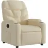 vidaXL Fauteuil inclinable Crème Tissu