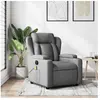 vidaXL Fauteuil de massage inclinable Gris foncé Tissu